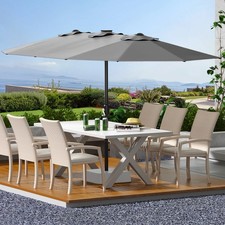 13FT Large Patio Umbrella Double-Sided Outdoor Umbrellas w/Fade Resistant Canopy