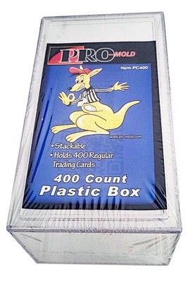 1 Pro Mold 400 Count 2-Piece Storage Box Clear Plastic PC400 Sports Trading Card