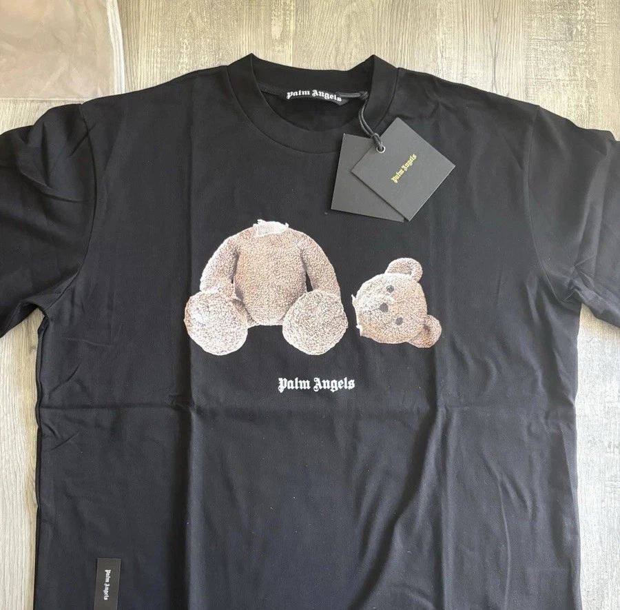 PALM ANGELS T shirt orsacchiotto angeli delle palme nera taglia M