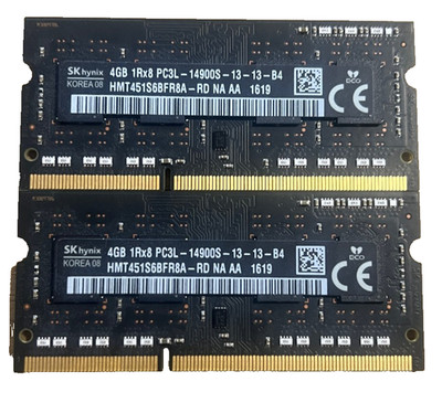 SK Hynix 8GB (2x4 GB) HMT451S6BFR8A SO-DIMM PC3L-14900S  Laptop, iMac RAM