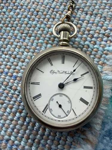 Antique Elgin 18 Size Pocket Watch – c. 1897–1898 – Model 4 – Coin Silver Case