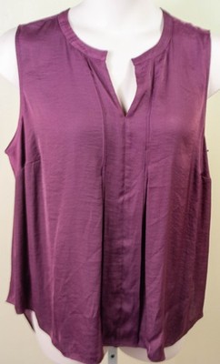 Simply Vera Wang Women ''Mauve Wine'' Soft Pleat Purple Blouse Size 1X MSRP $46