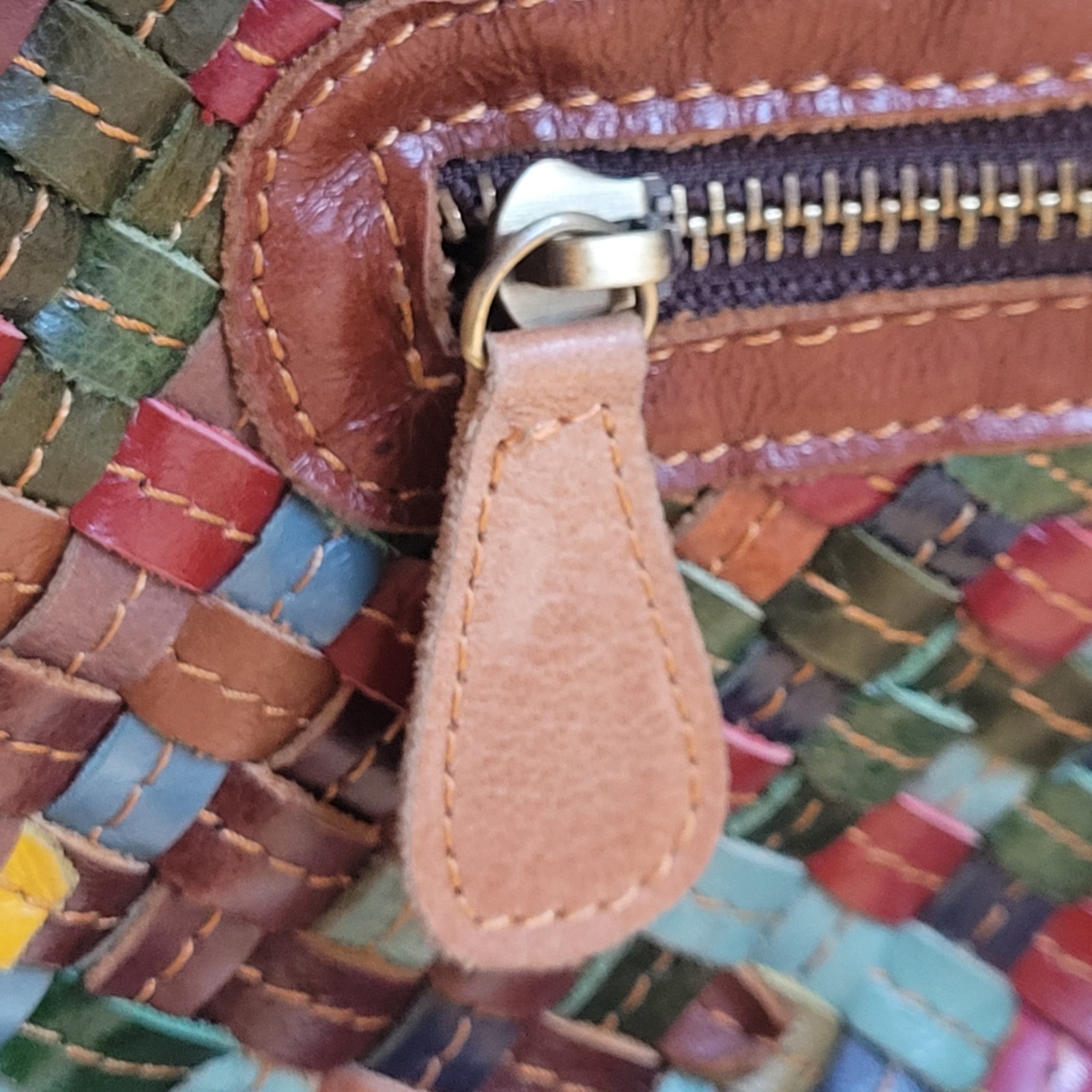 Ameri Leather Woven Shoulder Bag Stella Multicolo… - image 16