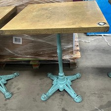 Vintage Decorative 60x60 Table with Cast Iron Base-Used Coffee Shop Restaurant