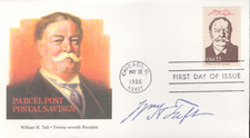 1986 First Day Cover - honoring William H Taft - Fleetwood