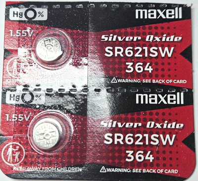2 PACK MAXELL 364 SR621SW SR621 SILVER OXIDE (GOOD EXP 12/30) FREE SHIPPING