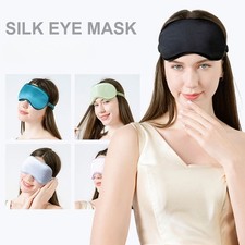 Blackout Sleep Eye Mask Double-sided Silk Ice...