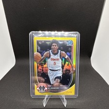 2025-2026 Bowman Chrome AJ Johnson #BCV-178 Yellow Refractor /75 Wizards