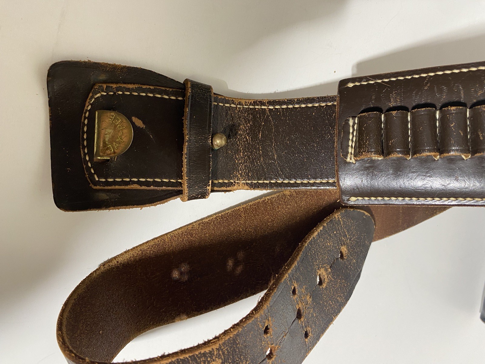 Vintage Jay-Pee Leather Belt with Holster Buchmeimer B7 Adjustable 38"