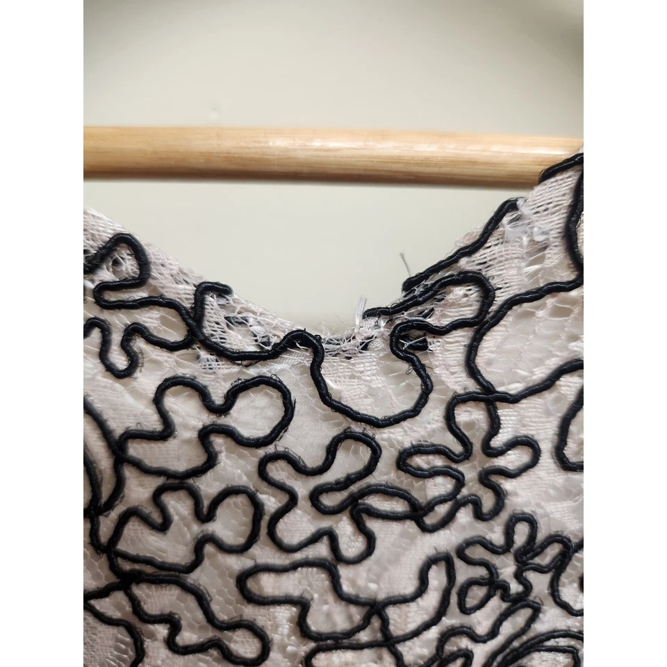 Aqua Women's Black Floral Lace Overlay Mini Dress Cocktail Party - Image 2 of 3