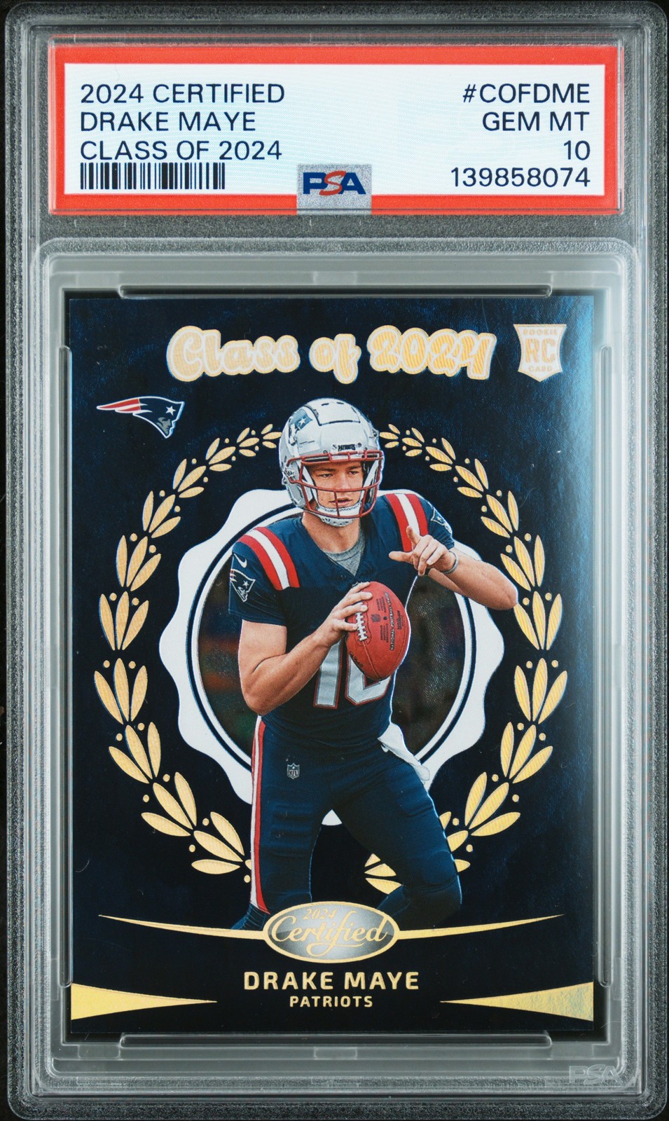 Drake Maye Panini Certified Class of 2024 #COFDME Base