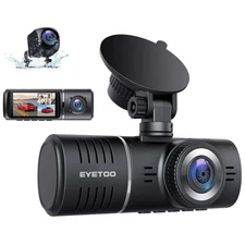 Car Dual Lens Dash Cam HD 1080P Front/Rear/Inside Video Recorder Camera G-Sensor