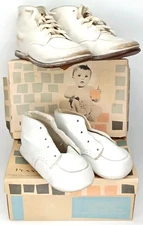 1960s Poll Parrot Baby Shoes Lot of 2 Pairs in Original Boxes International Shoe