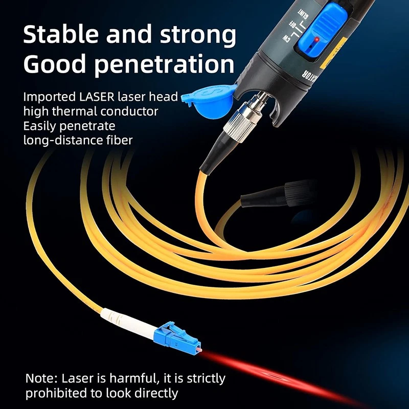 5mW-50mW Visual Fault Locator, MSDADA Red Light Fiber Optic Cable Tester Meter - Image 4 of 4