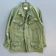 Vietnam OG-107 Ripstop Poplin Coat Shirt Jacket Tropical Jungle 1969 medium long