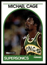 1989-90 Hoops Michael Cage Seattle SuperSonics #245