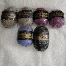 Lot of 6 Cascade Yarns Cotton/Elastic, 50g/100yd. ea.
