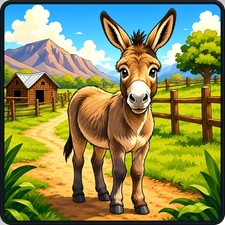 30 Custom Donkey on the Farm Personalized Address Labels