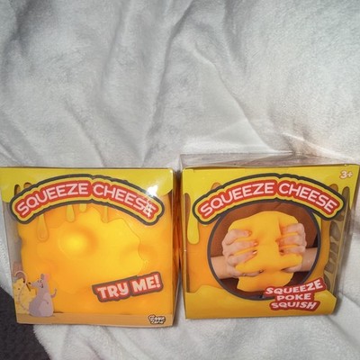 Squeeze Cheese Squishy Tactile Squeeze Toy Yellow/Orange Ages 3-4