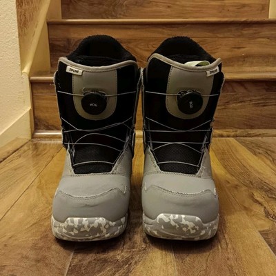 Burton Zipline Boa Snowboard Boots Gray/Black Kids Size 5K Dial Closure