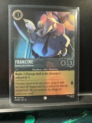 Lorcana Whispers in the Well - Cold Foil: Francine, Eyeing the Evidence - 176
