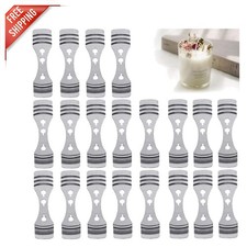 60 Pack Stainless Steel Candle Wick Centering Devices for Perfect DIY Candles