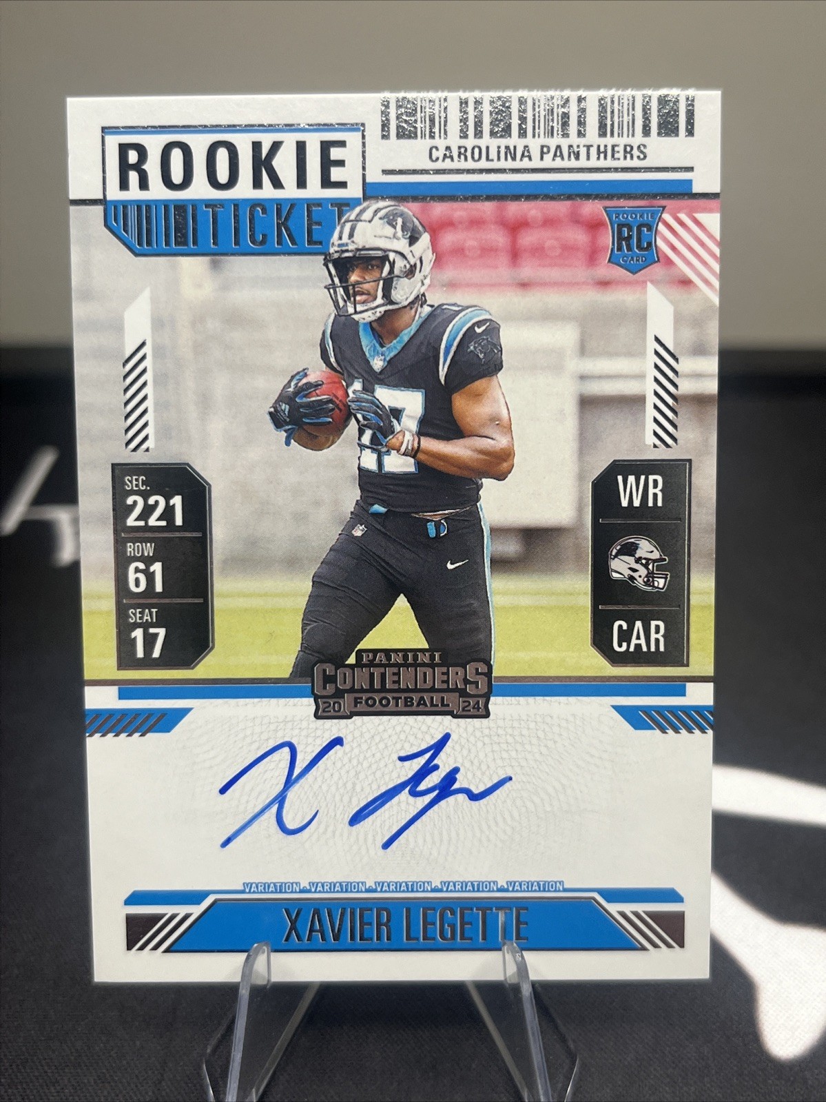 2024 Panini Contenders - Rookie Ticket Variation  Auto Xavier Legette #107 RC 