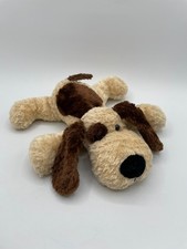 Russ Droozy Stuffed Dog Soft Floppy Brown Tan Plush Puppy 10" Eye Patch
