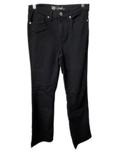 DG2 by Diane Gilman Soft and Sleek Denim Baby Bootcut 5 Pocket Jean Size 6 Black