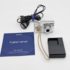 Sony Cyber-Shot DSC-W55 7.2MP Digital Camera Silver Carl Zeiss - Charger Cable C