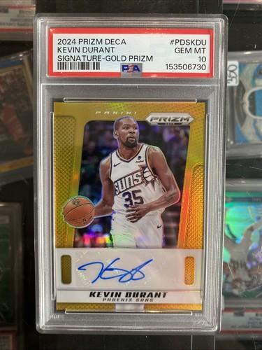 2024 Panini Prizm Deca Kevin Durant Gold Prizm Auto /10 PSA 10 Pop 2 
