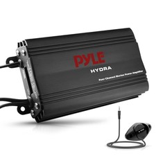 Pyle 800W 4-Channel Hydra Marine Micro Amplifier - Waterproof Standard, Black