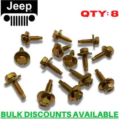 1966-1971 Jeep Jeepster Seat Track Battery Tray Fender Braces Hood Hinge BOLTS