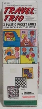 RARE! Vintage (1970's) Travel Trio 3 Plastic Pocket Games For People On the Move
