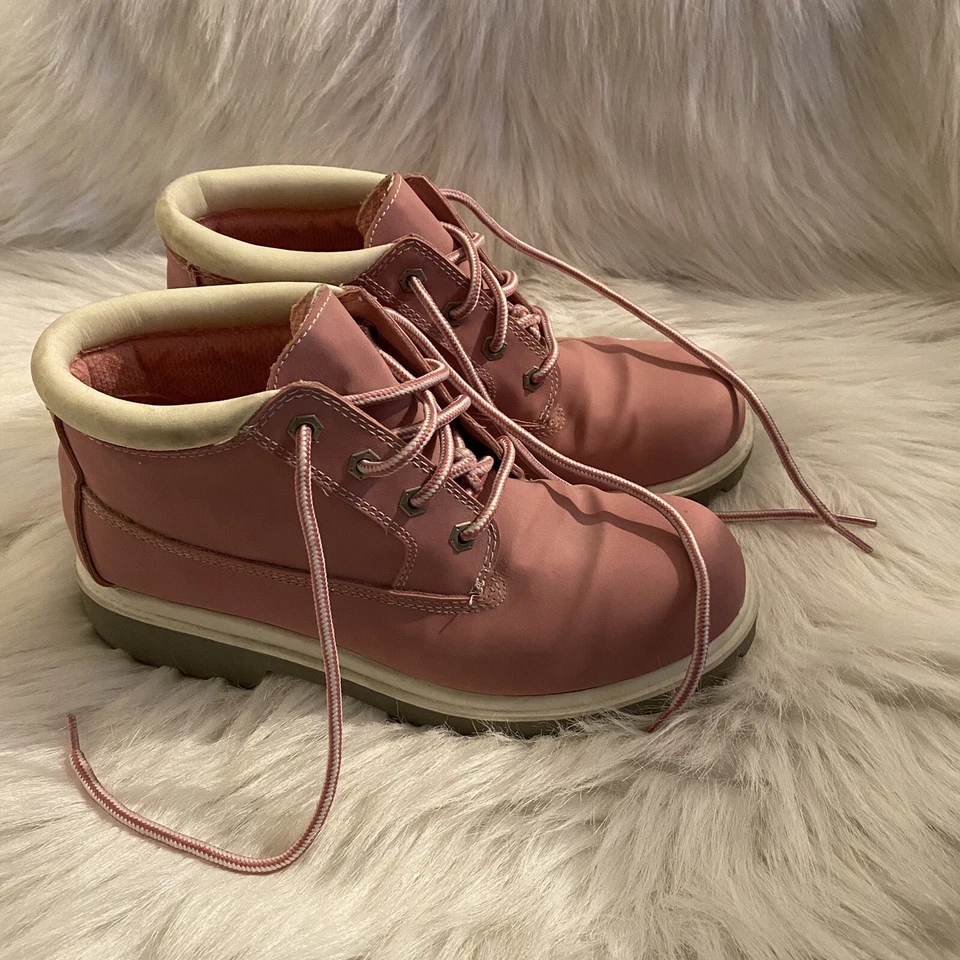 Zapatos Route 66 Rosa Botas Tobillo Con Cordones Mujer Talla 9’ Foto 3 de 4