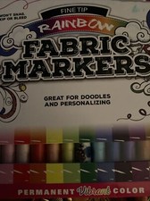 TULIP Fine Tip Fabric Markers Rainbow 12 Pack