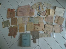 100 DOCUMENTS DIVERS LOT TICKETS CARTES RATIONNEMENT  1942 1943 1944 1947