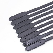 1 Pair Black Genuine Leather Shoulder Handbag Replace Handle Bag Strap 73cm