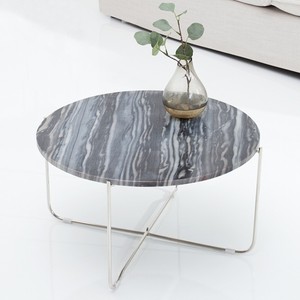 Cagu Design Couchtisch Rund Florentin Grau Marmor Silber Gestell 62cm O Ebay