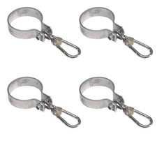 4 x Premium Schaukelschellen 10 cm / 100 mm f&uuml;r Rundholz Schaukelhaken Karabiner