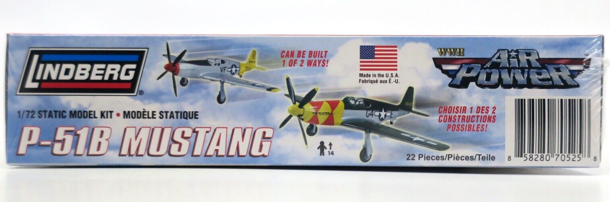 Lindberg Air Power 1/72 P-51B Mustang Model Kit No. 70525 | eBay