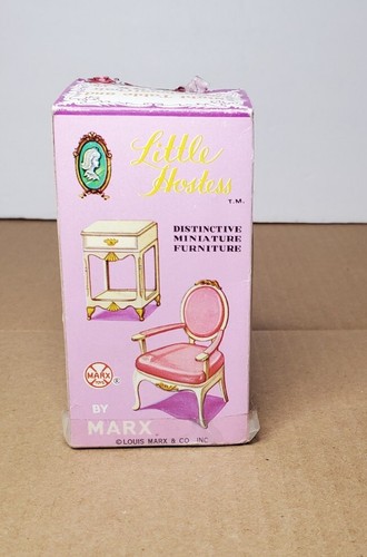 Marx Toys Little Hostess Dollhouse Furniture Night Table And Occasional Chair - Picture 8 of 12