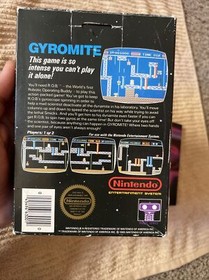 Gyromite Matte Sticker Seal 1st Print Nintendo NES Test Market Black Box RARE