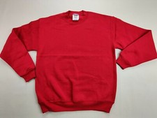 Jerzees NuBlend Youth Large 14-16 Red USA Made Sweatshirt