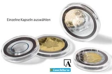Leuchtturm Ultra Intercept  runde Münzkapseln mit Anlaufschutz EINZELN 26-41mm