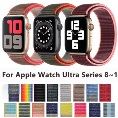 For Apple Watch Ultra2 Series 9 8 7 6 5 4 3 SE Replacement Nylon Band Strap 49mm