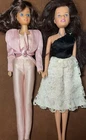 2 Vintage Barbie Doll Clones Creata Totsy 1988 Jordache Lace Dress 11” Dolls 80s