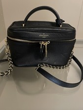Louis Vuitton Vanity Top Handle Bag Pm Black Leather