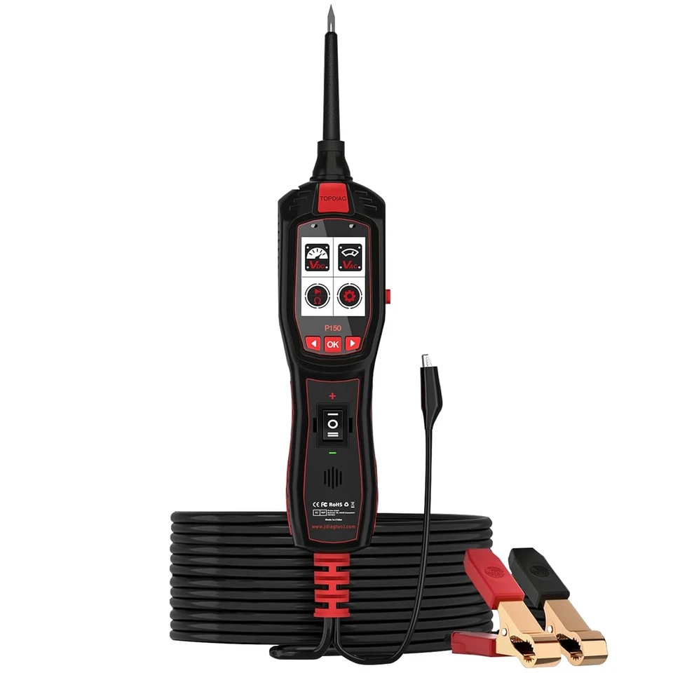 Topdiag P150 Power Circuit Probe Kit Fuel Injector Test Voltage Tester 6-30V UK