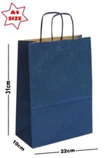 Image of A4 Paper Party Gift Bags ~ Boutique Shop Loot Carrier Bag ~ Select Your Colour ~